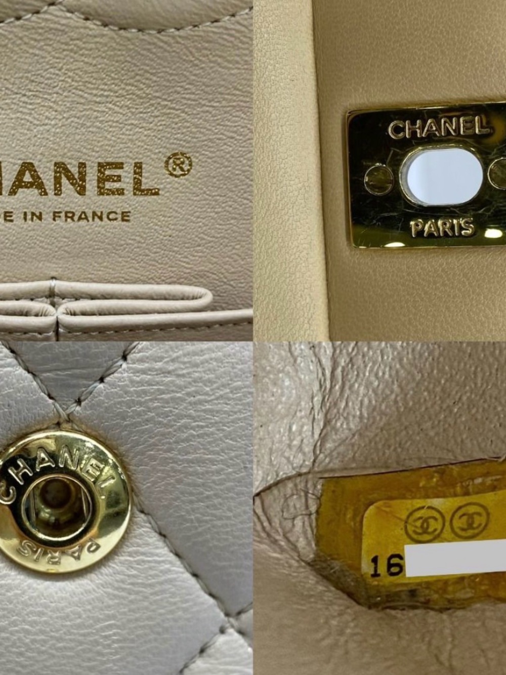 CHANEL Quilted Shoulder Bag in Beige with Gold Hardware - Picture 8 of 9